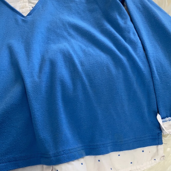 Kim Rodgers blue collared sweater button up business shirt top blouse size S - Picture 6 of 17